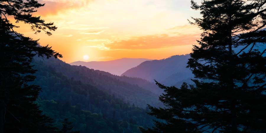 Smoky Mountain sunset views